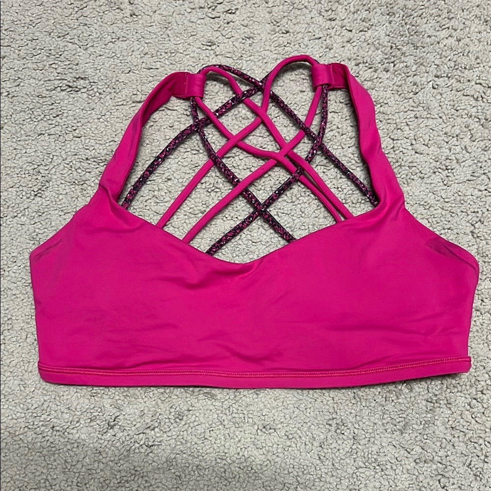 lululemon athletica Pink Strappy Sports Bra